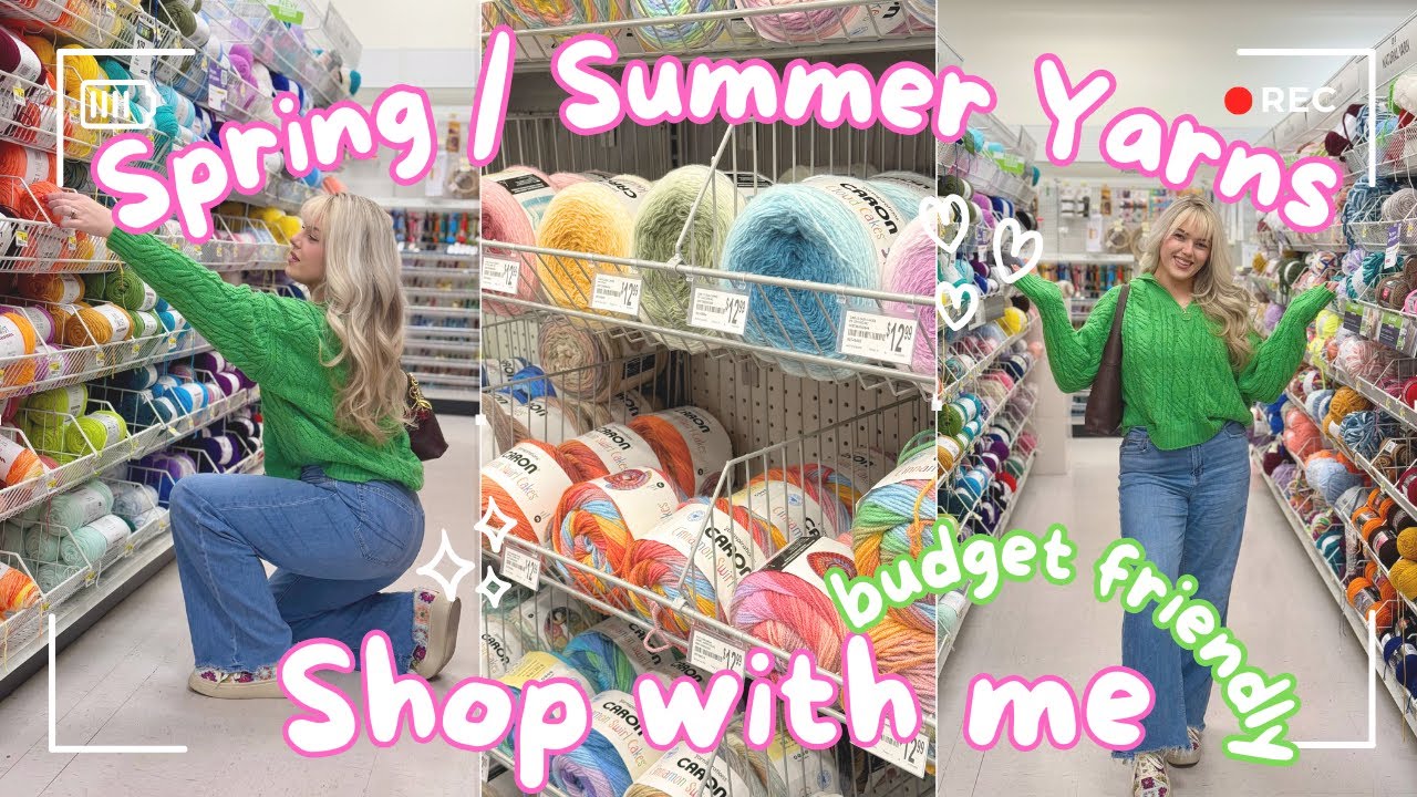 GET IN WE’RE GOING YARN SHOPPING! Budget friendly spring & summer yarns 2025 + old favorites! | VLOG