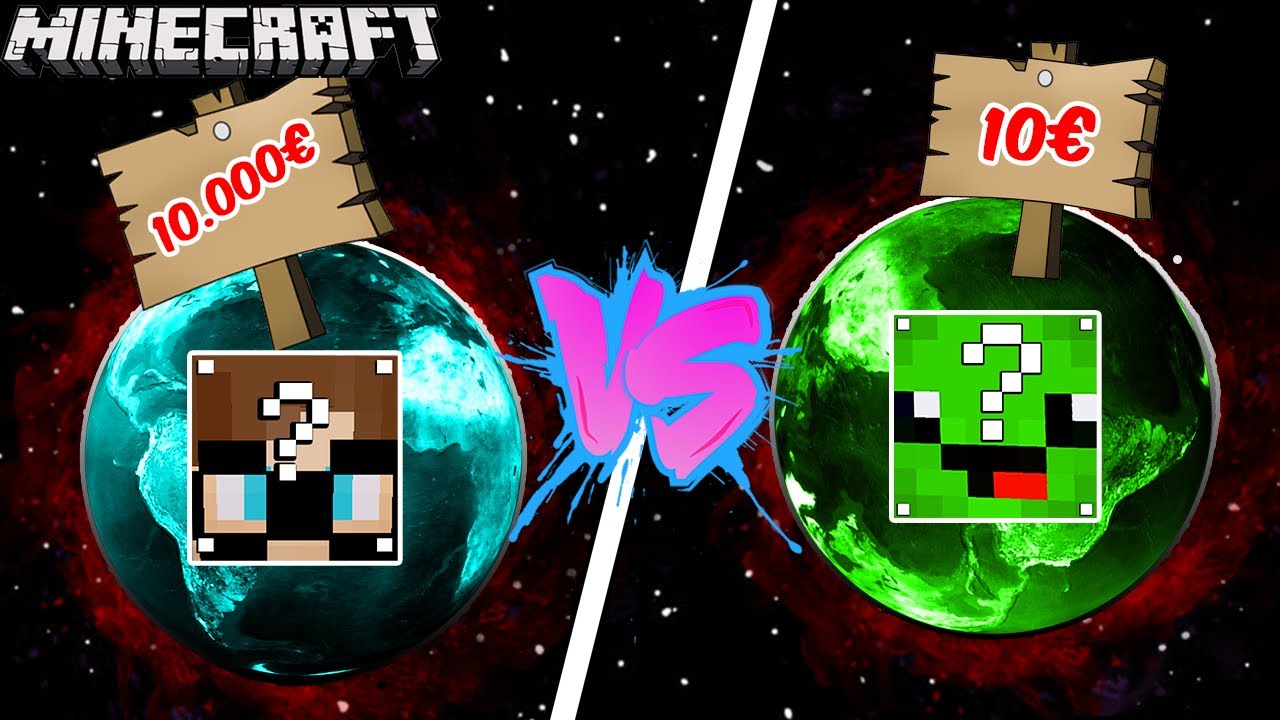 10 € DENDY PLANET vs. 10.000 € BUFLO PLANET in Minecraft!
