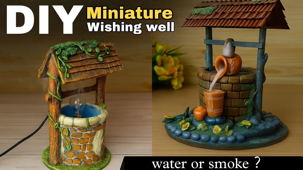 Water Well or Smoke Well? | DIY Miniature well fountain Craft