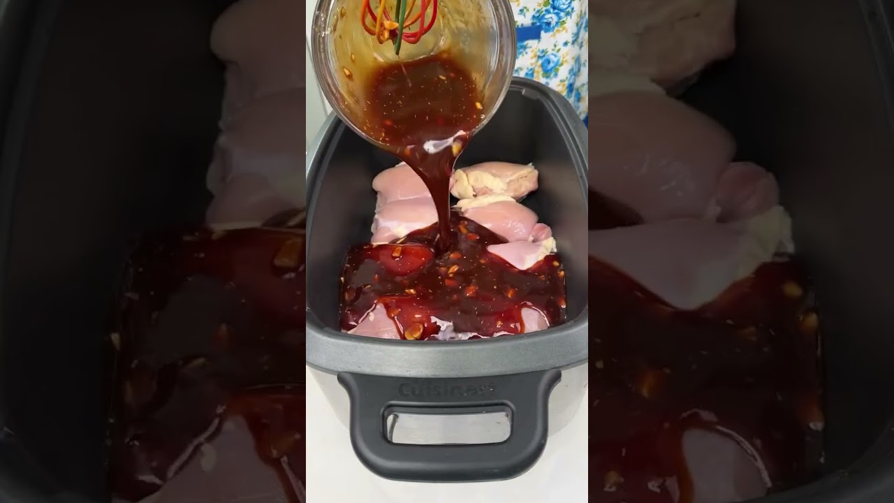 Honey Garlic Crock Pot Chicken Thighs