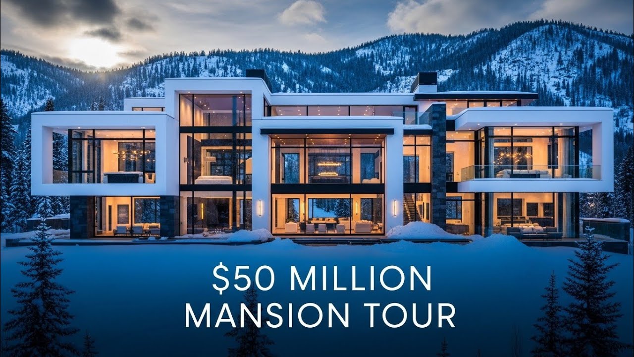 “Inside This $50M American Modern Mansion with Snow Views”