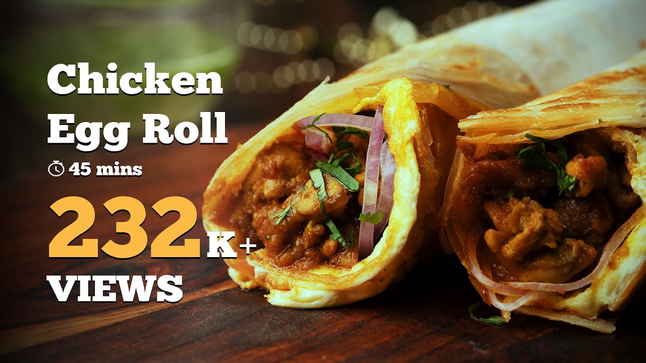Chicken Egg Roll Recipe | Quick and Easy Chicken Egg Roll Recipe| Spicy Chicken Roll | Cookd