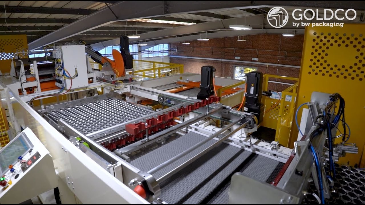 Goldco Centurion 4000 Bulk Palletizer - Empty Aluminum Beverage Cans