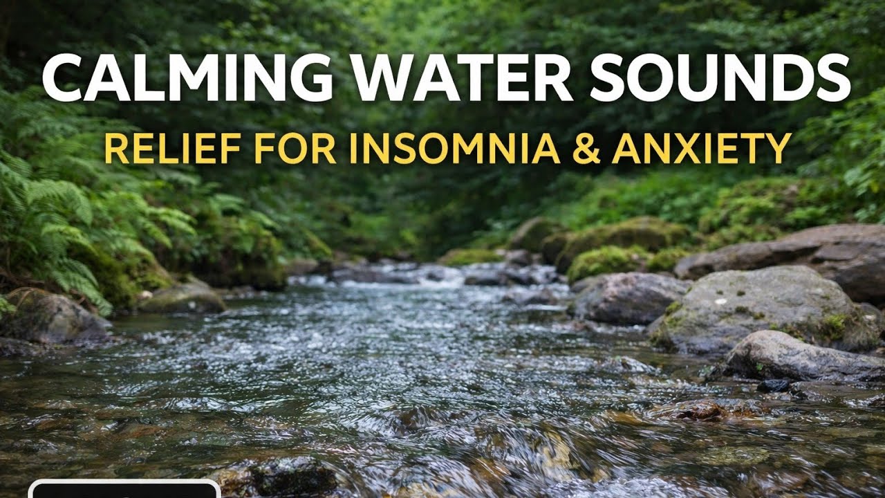 Relaxing Flowing Water Sounds in Nature for Sleeping, Studying & Meditation | Calm Flow Sounds