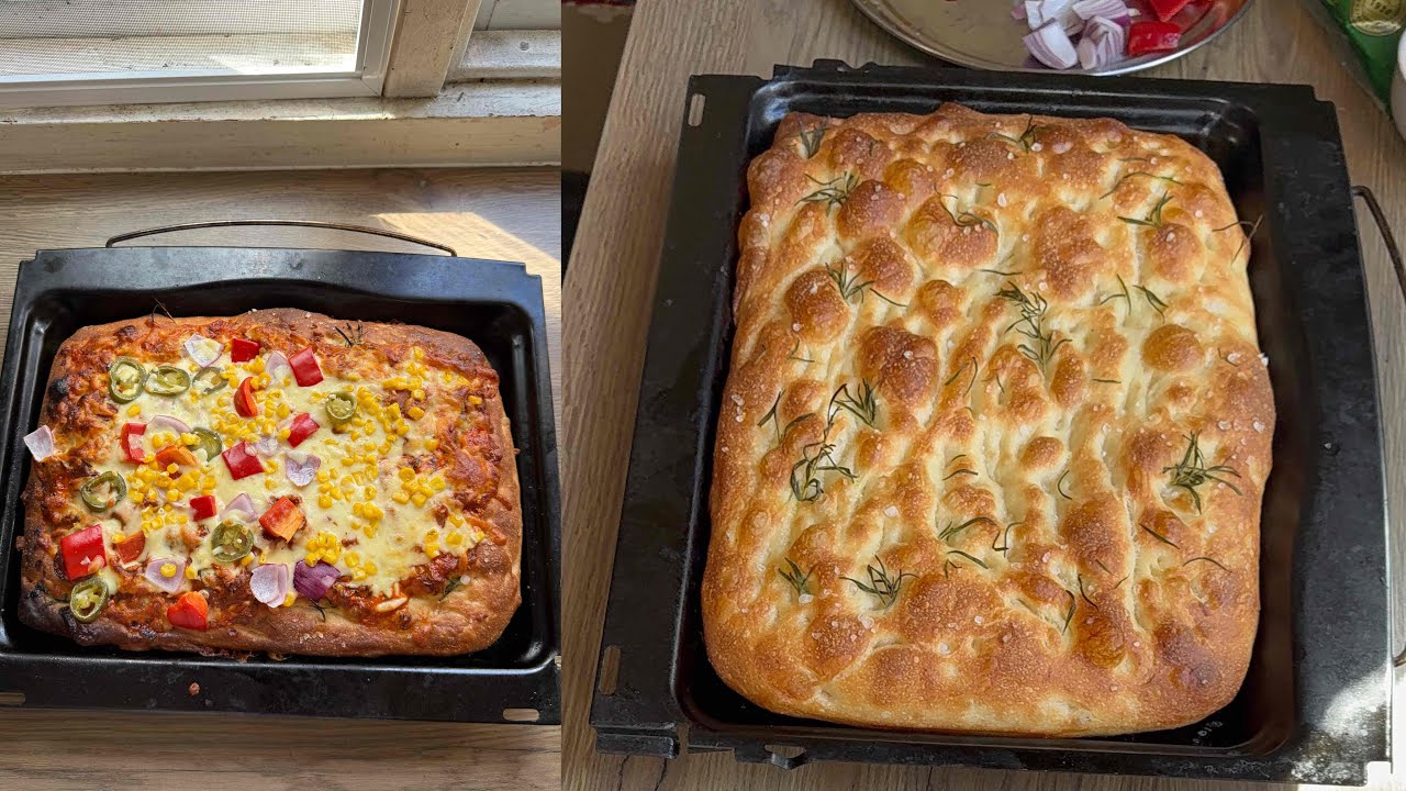 No knead Perfect Focaccia Pizza! How to make  Best Focaccia Pizza at home in 3 hours only!