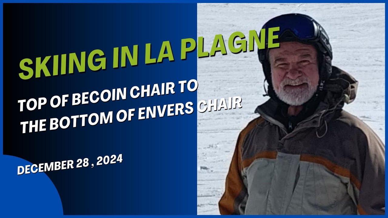 La Plagne  - Skiing from the top of Becoin chair down to the bottom of Envers chair - December 2024