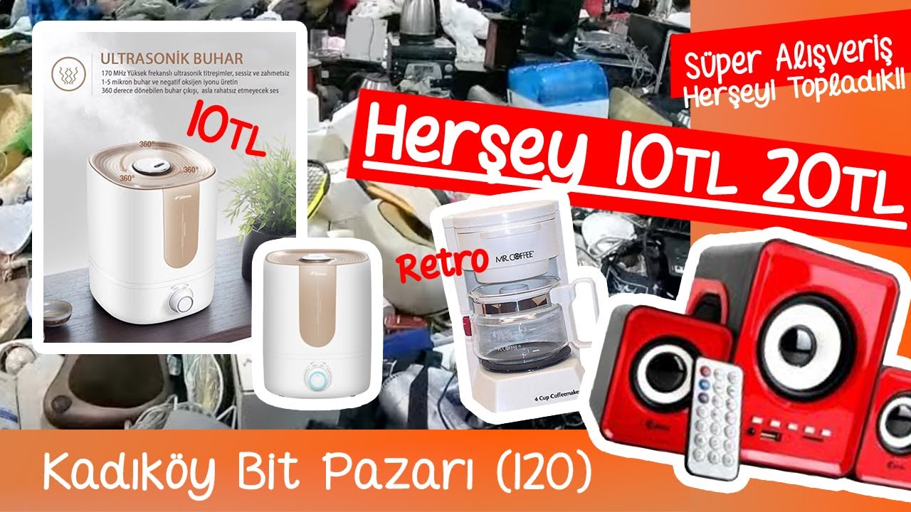 10, 20, 30 TL'den Herşeyi Aldık! İstanbul Kadıköy #bitpazarı Retro Kahve Mk. #vlog #comedy  (120)