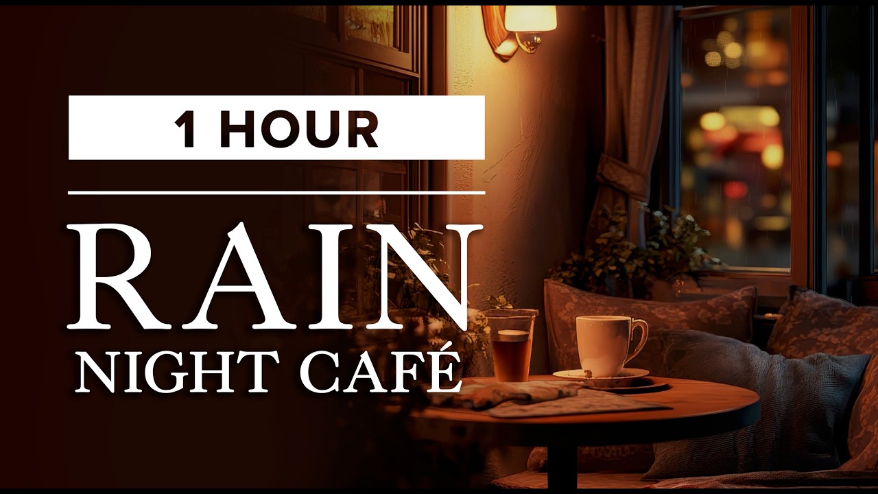 Rainy Café | 1Hr | Night View | Sleep & Study