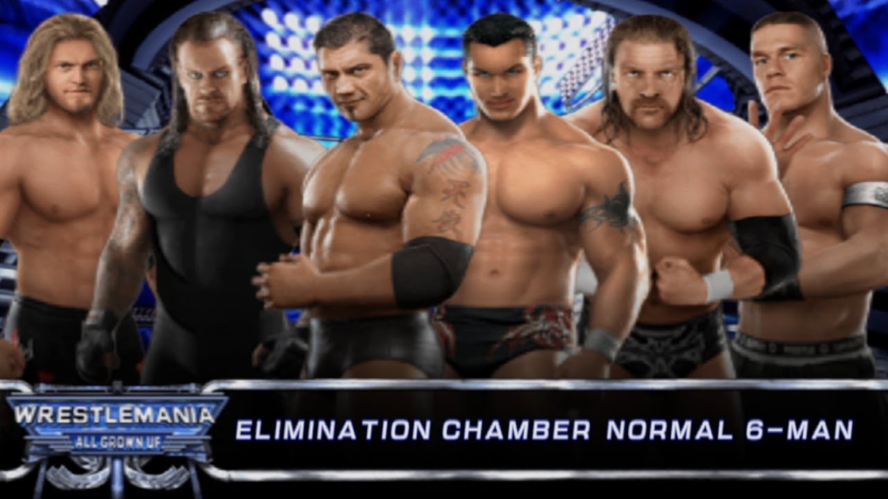 WWE SVR 2008: Elimination Chamber - Batista vs Undertaker vs Edge vs Orton vs HHH vs Cena!