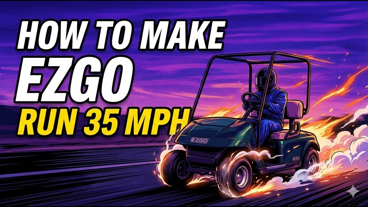 How To Make EZGO Run 35 MPH   Navitas 5KW AC Conversion on EZGO TXT Golf Cart   Plum Quick