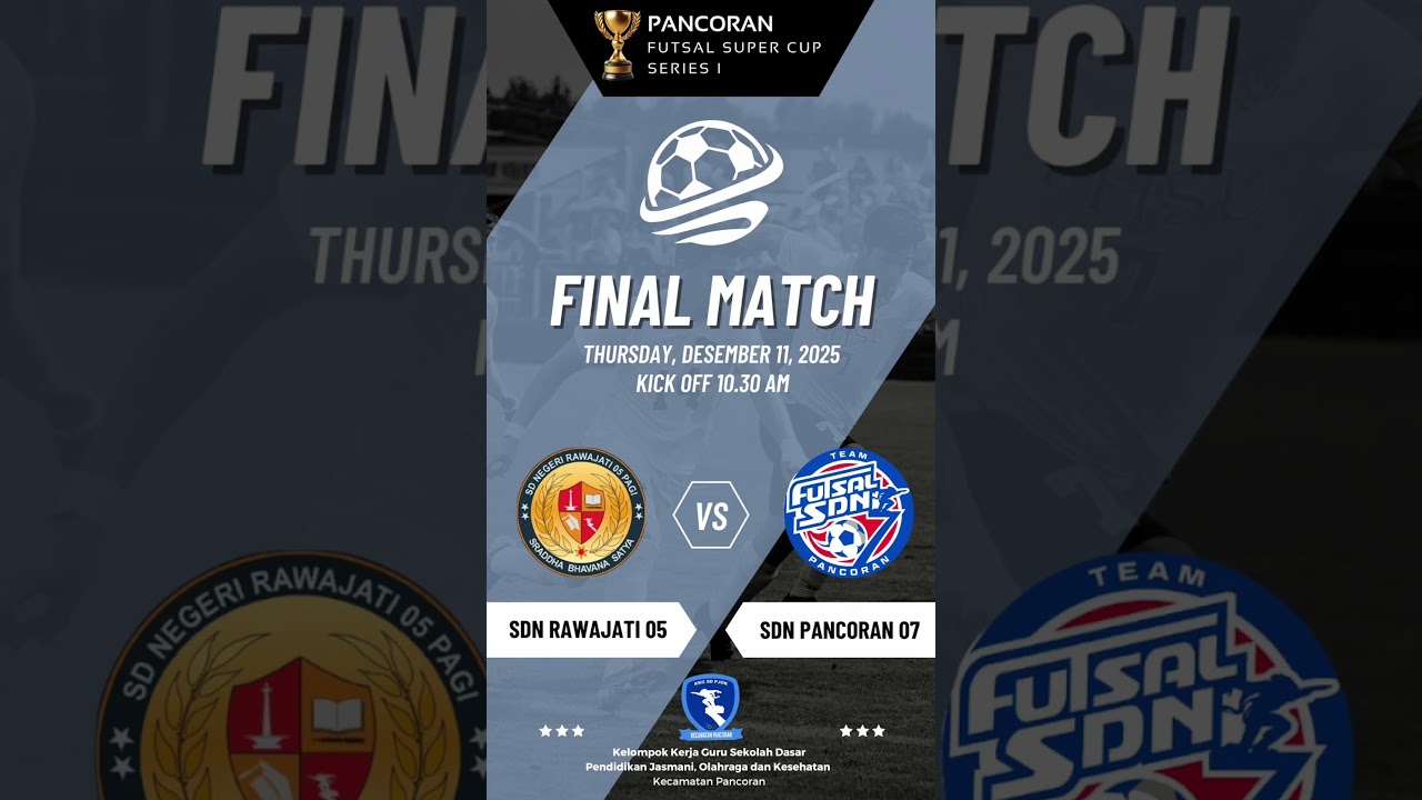 FINAL MATCH FUTSAL SUPER CUP SERIES 1 Kecamatan Pancoran #futsal #sekolah #sd #prestasi #fyp #viral