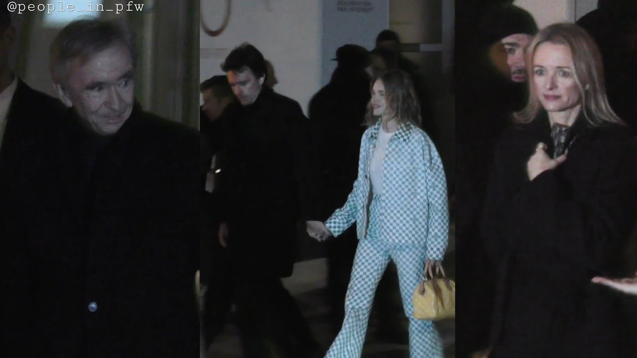 Bernard Arnault, Antoine, Delphine & Natalia Vodianova - Louis Vuitton F/W show in Paris - 16.01.24