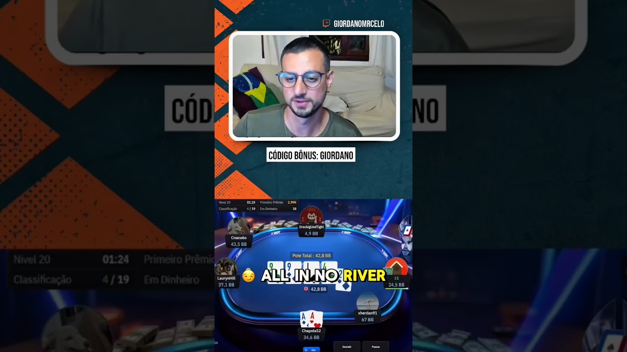Marcelo Giordano jogando poker no WPT Global