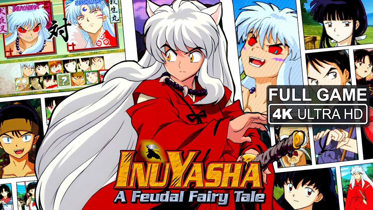 Inuyasha: A Feudal Fairy Tale (2002) | All Characters Story Mode - Full Game Playthrough | PS1 - 4K