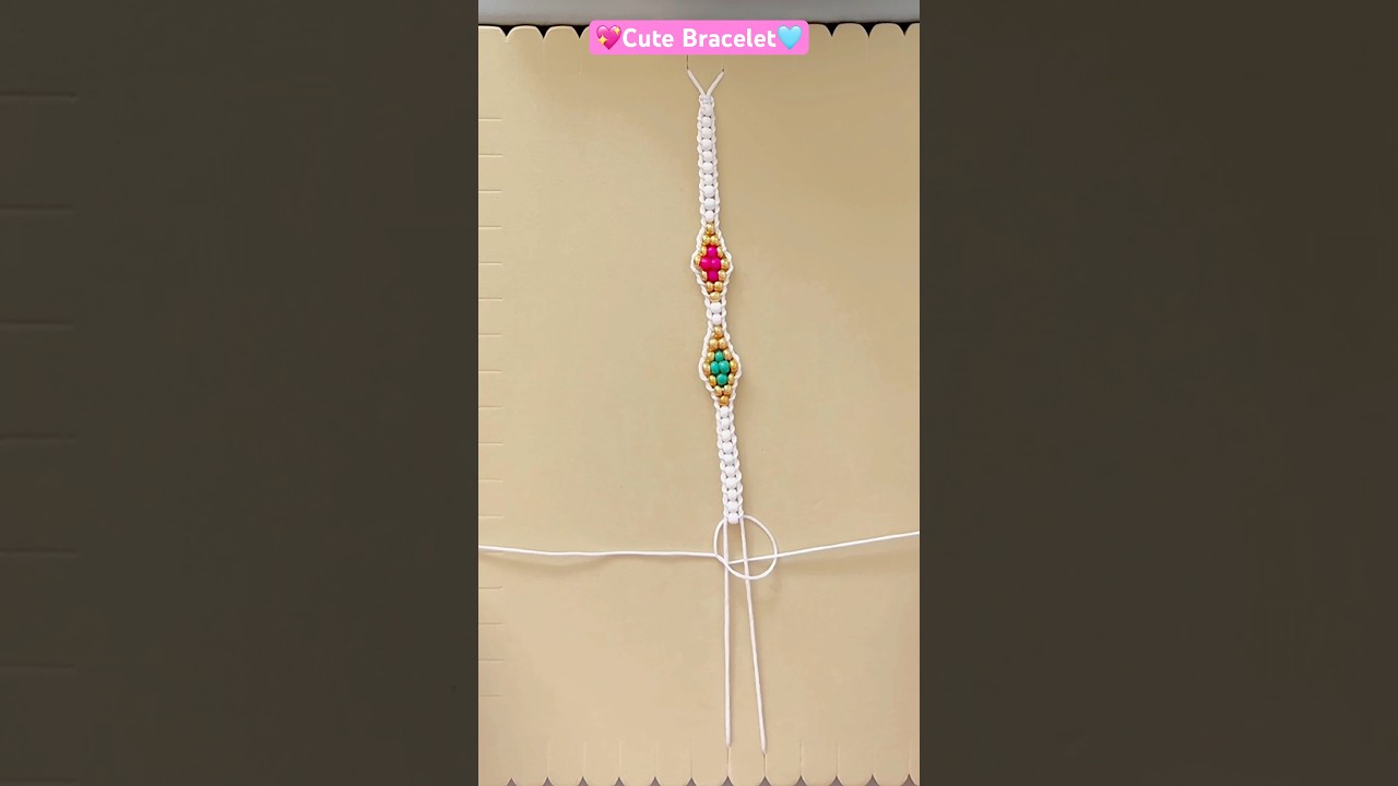 Seed bead macrame bracelet