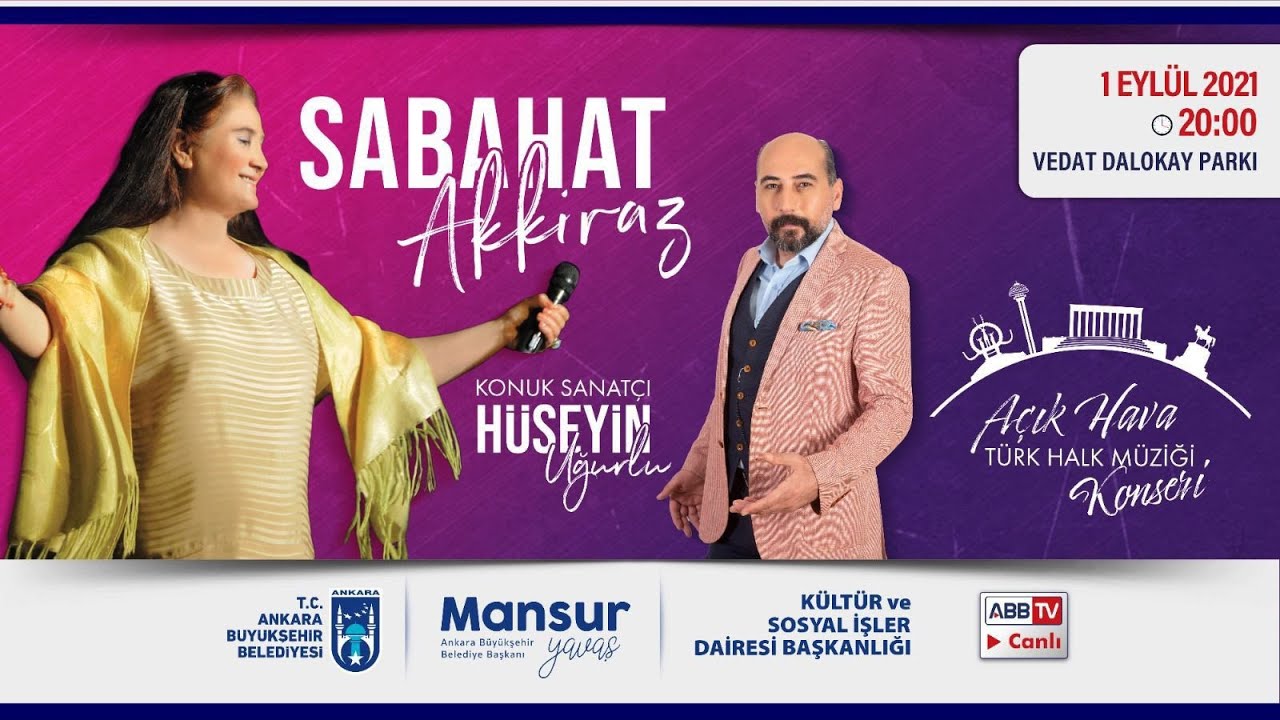 Büyükşehir Parklarda Sabahat AKKİRAZ Açık Hava Türk Halk Müziği Konseri