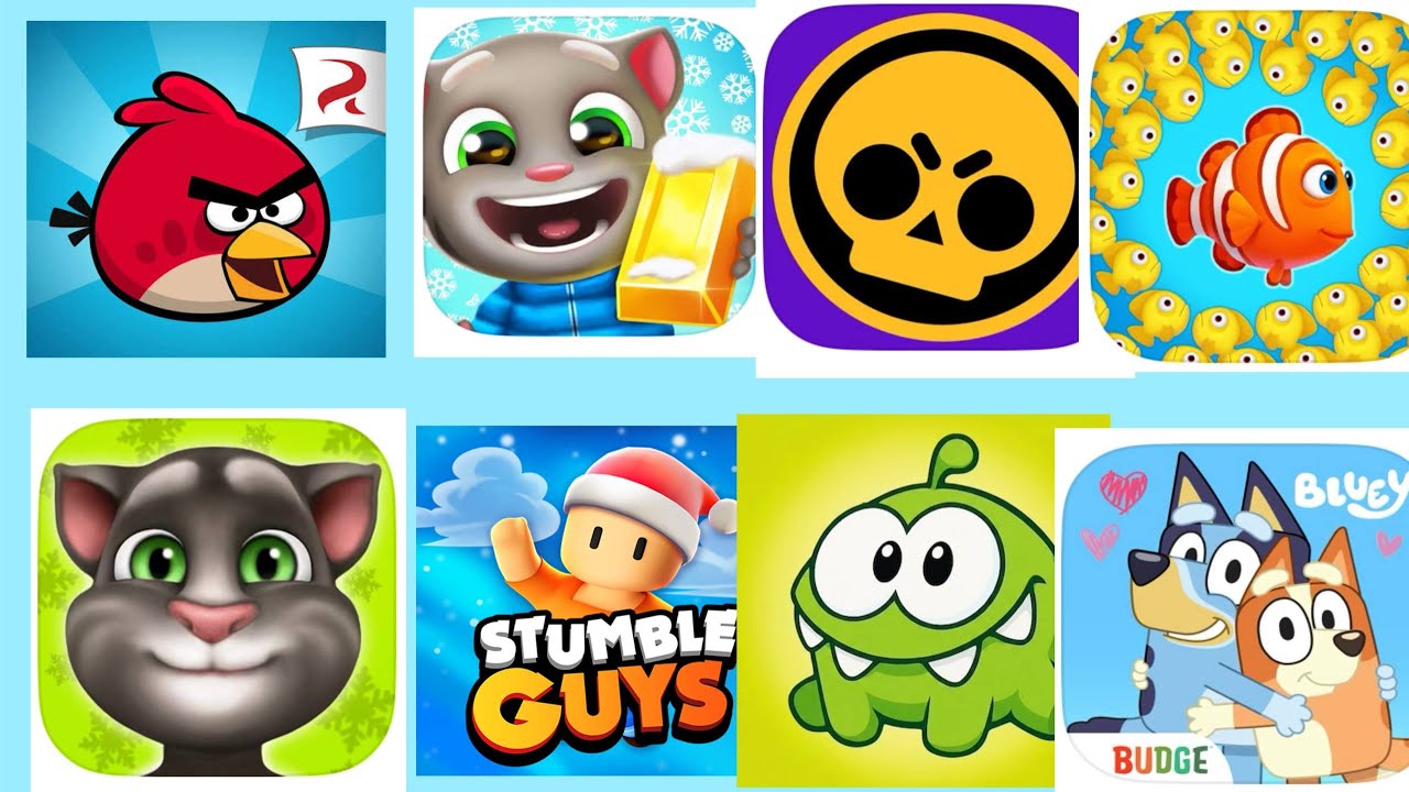 Subway surfers, stumble guys, brawl stars, minion rush, plant vs zombie, Angry Birds