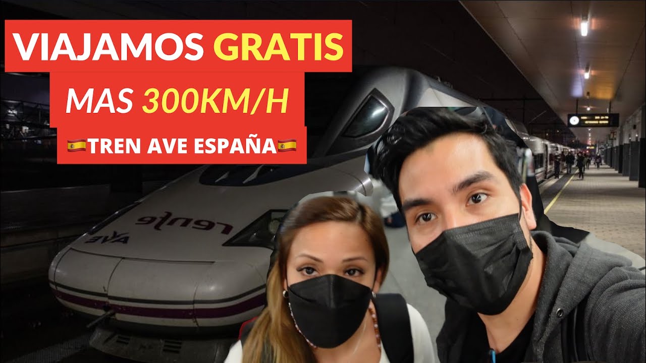 🚆 ¡VIAJANDO por PRIMERA VEZ en un TREN de alta velocidad (AVE) 🇪🇸 GRATIS! ¡Más de 300km/h!