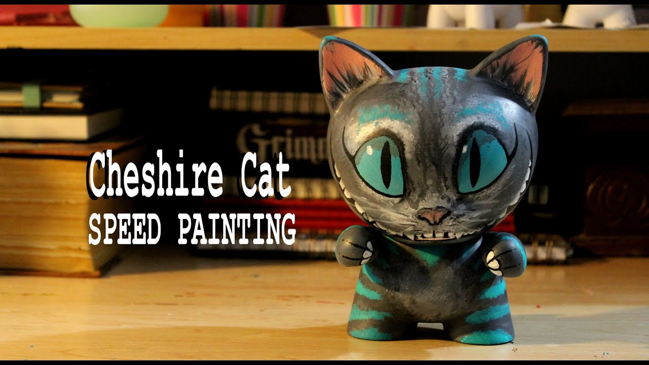 Speed Painting | Alice in Wonderland Cheshire Cat Munny [Tim Burton]