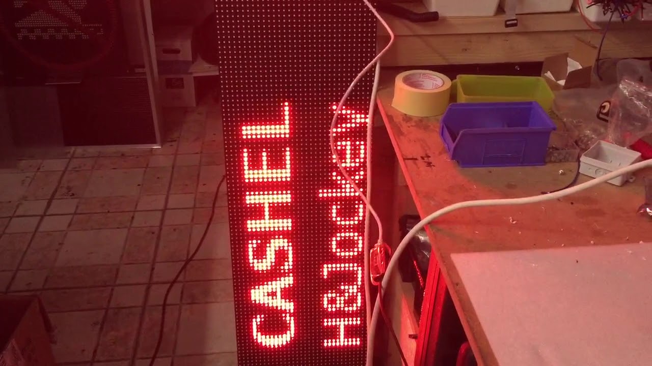 Led Bus route / destination display test