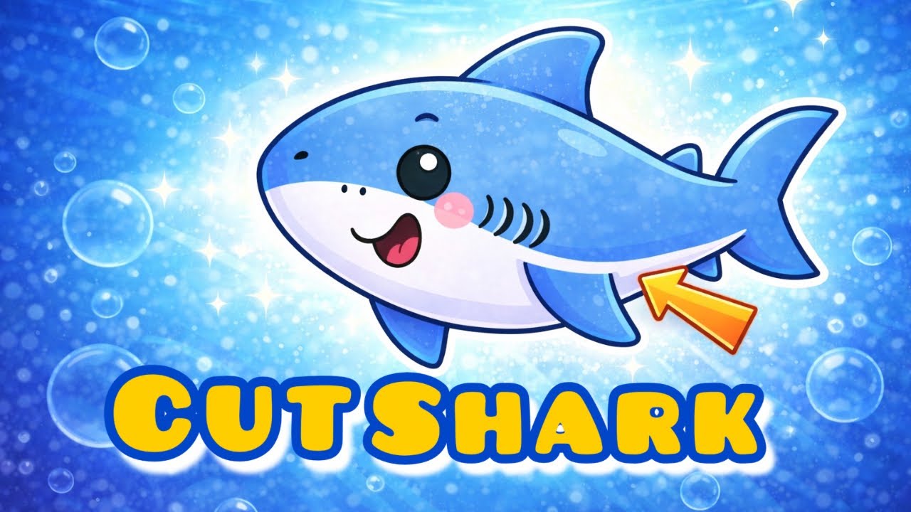How to Draw a Cute Shark 🦈 | Easy Shark Drawing for Kids