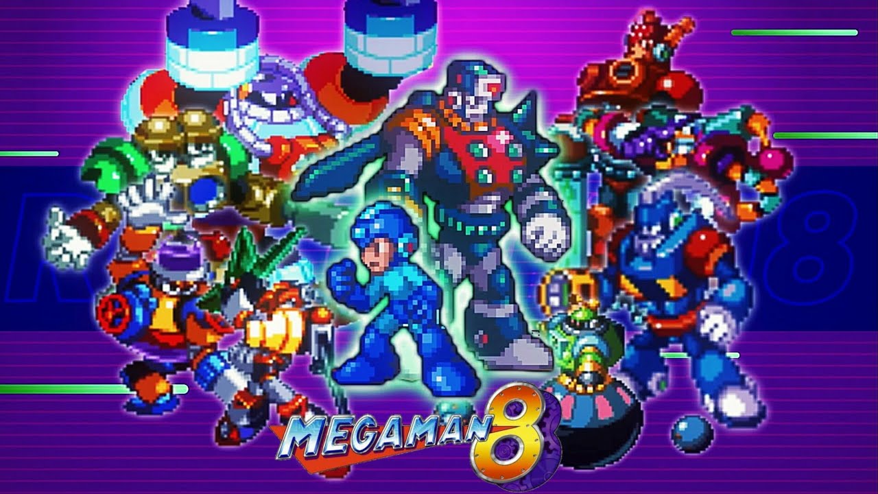 [PS4] MegaMan 8 - All 8 Bosses Weakness | Boss Rush