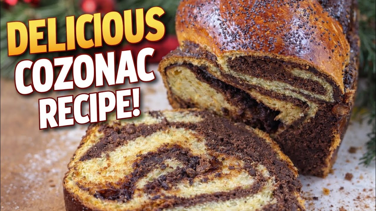 Cozonac românesc rustic cu dublu aluat și dublă umplutură – Rețetă tradițională pufoasă