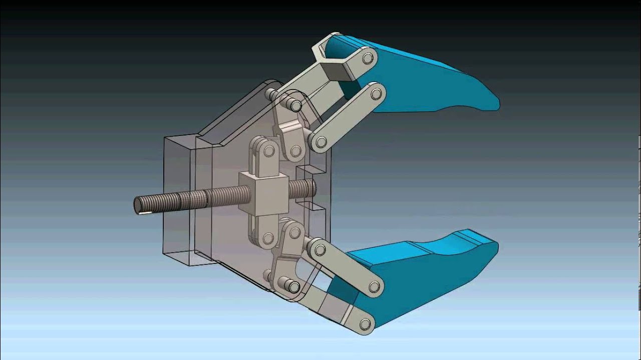 Robot Gripper Mechanism in SolidWorks 2012
