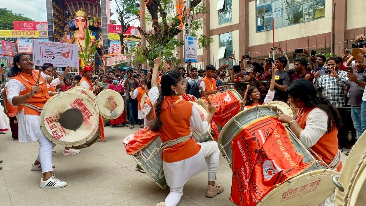 Khairatabad Ganesh 2024 || Maharashtra Punari Dhol Tasha Performance #khairtabadganesh2024