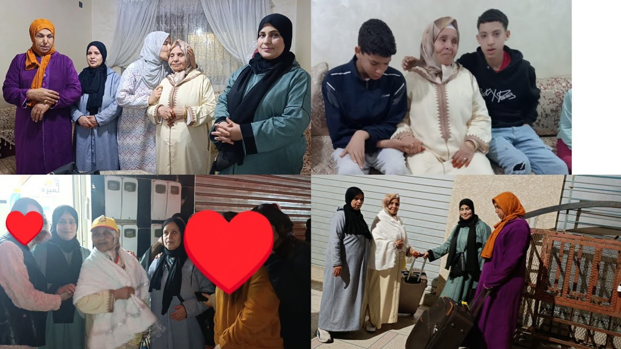 امي حليمة ودعات عائلتها الدار خوات بلا بيها كلشي تبعها ومشى معاها 🕋✈️😭