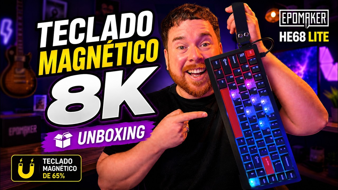 EPOMAKER HE68 Lite: Teclado Magn&eacute;tico 8K com Rapid Trigger | Unboxing