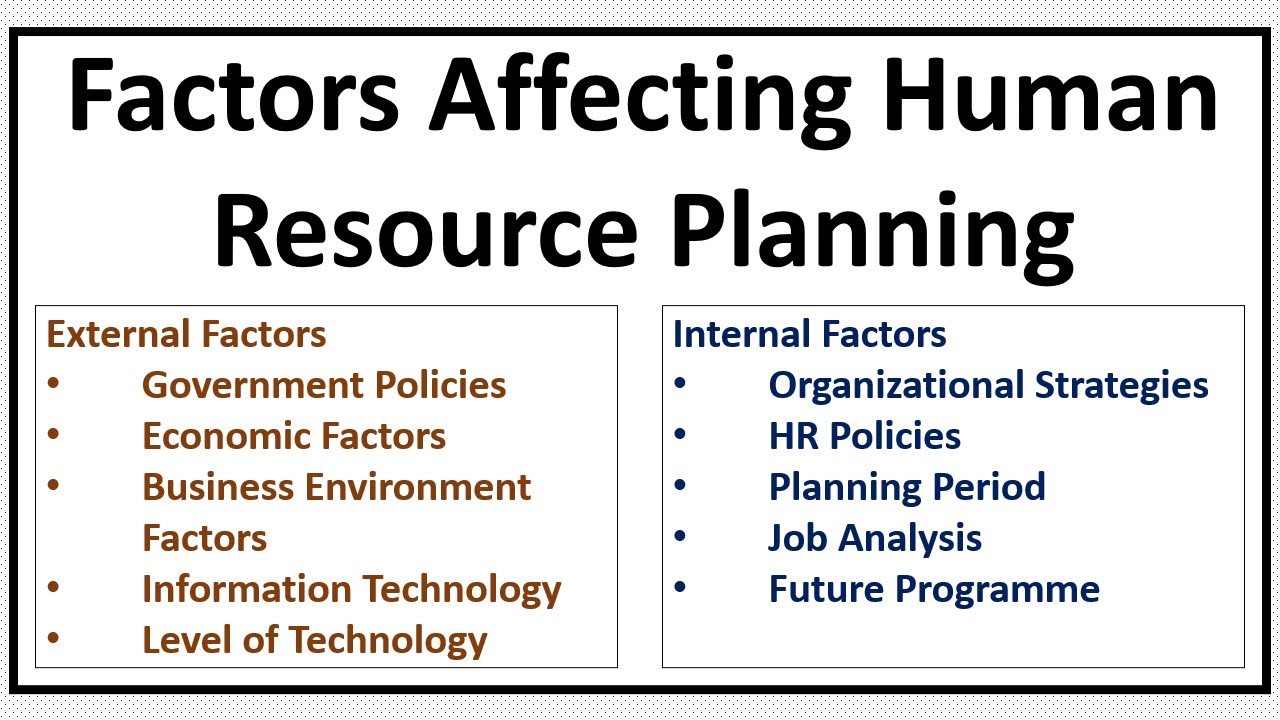 Factors Affecting Human Resource Planning-HR Planning