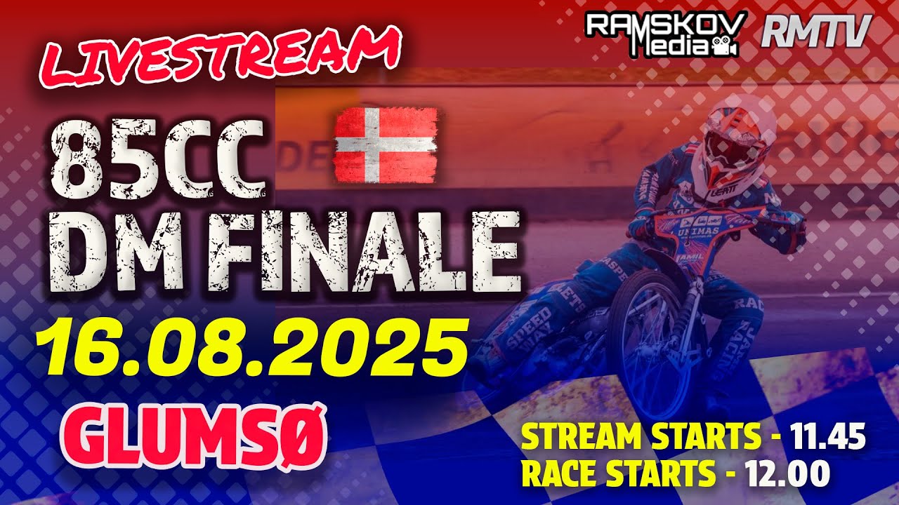 DM FINALE 85cc 2025 | Glumsø Speedway Center | 16.08.2025 LIVE