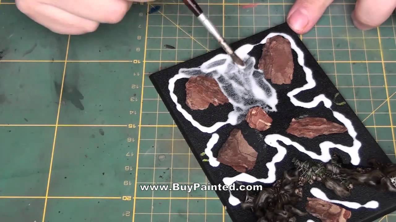 How to make a rocky base for miniature? | warhammer | BuyPainted