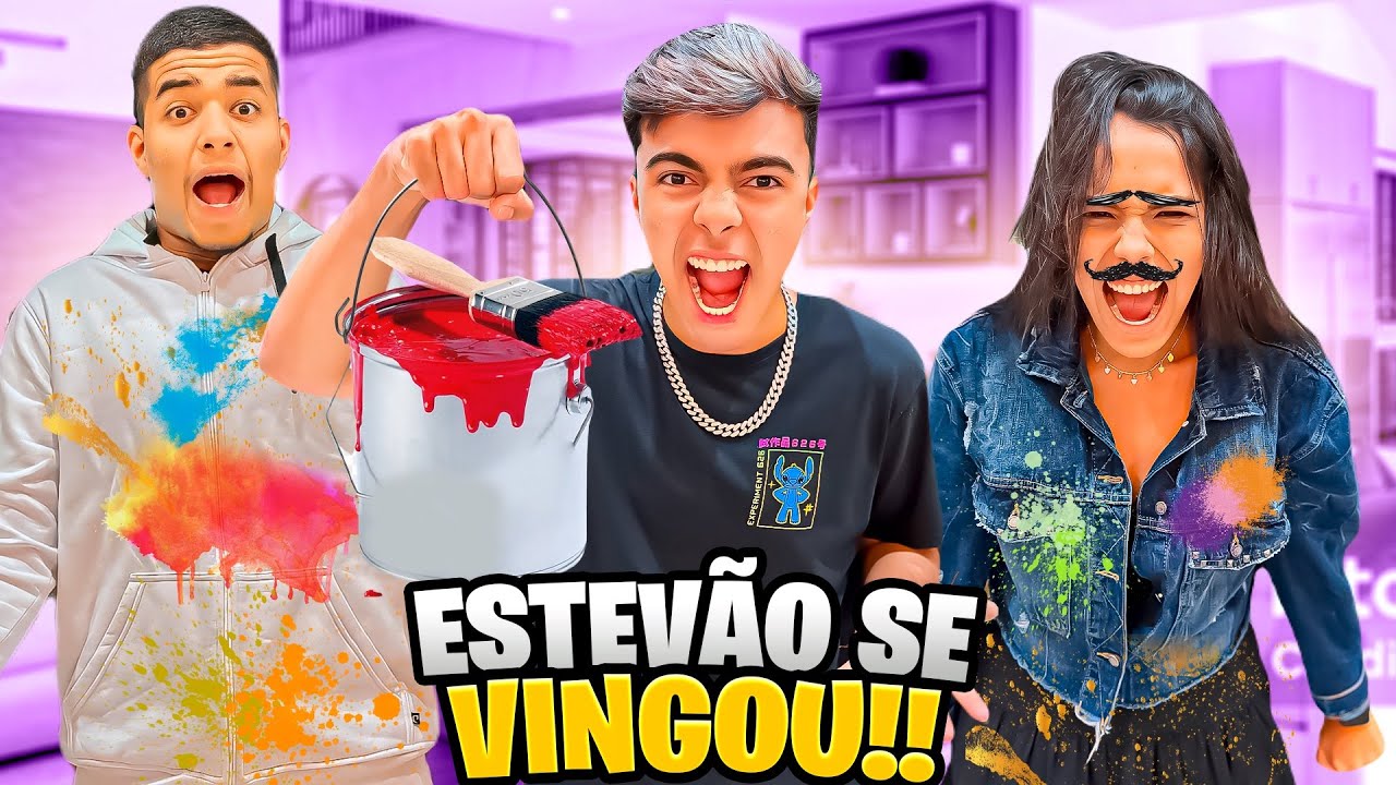 ESTEVÃO SE VINGOU DO TIO HATER E DA VIZINHA! *manchou tudo de tinta