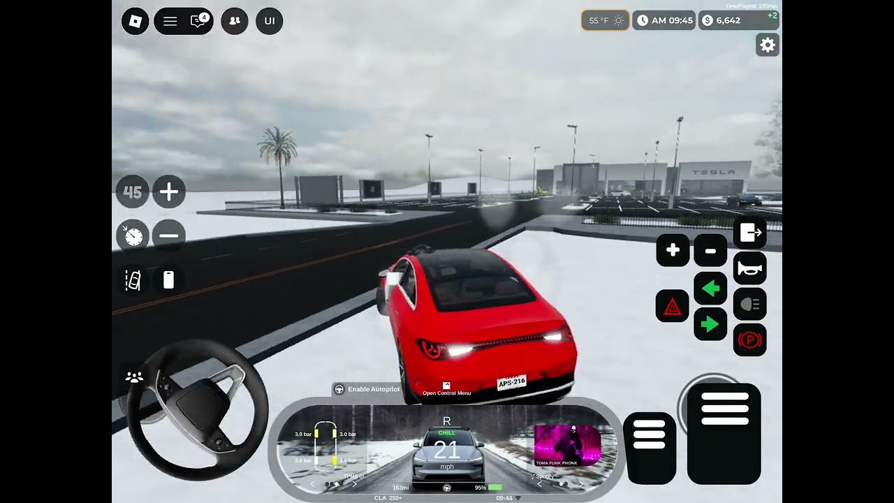 Hello guys today I am playing Tesla autopilot 