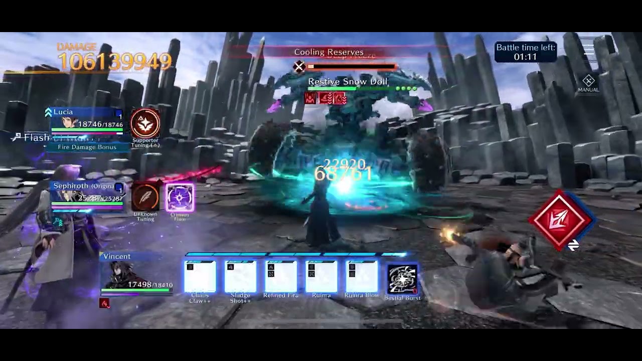 FF Ever Crisis: GB #20 Restive Snow Doll Stage 4 Oneshot featuring Vincent, SephO, Lucia!