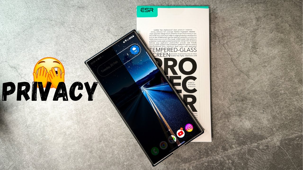 Установка и обзор защитной пленки для Samsung Galaxy S24 Ultra ESR Privacy!