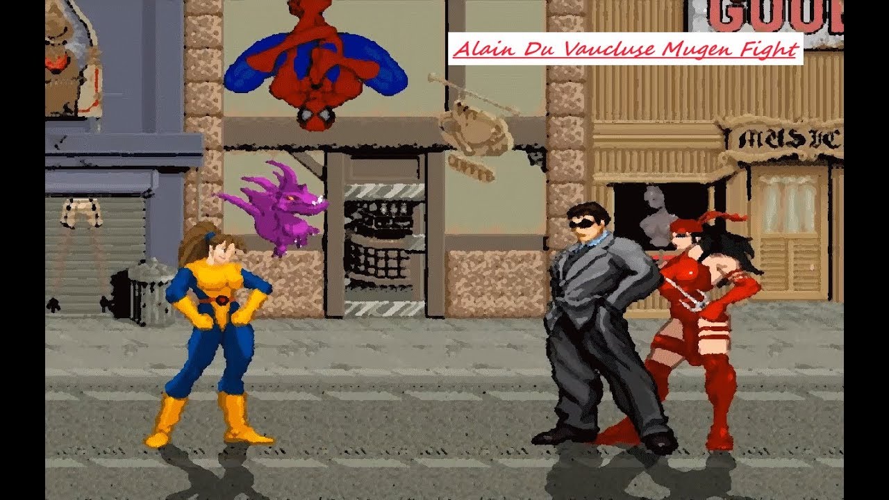 Mugen : Marvel : Spiderman & Shadowcat Vs Daredevil & Elektra (Request)