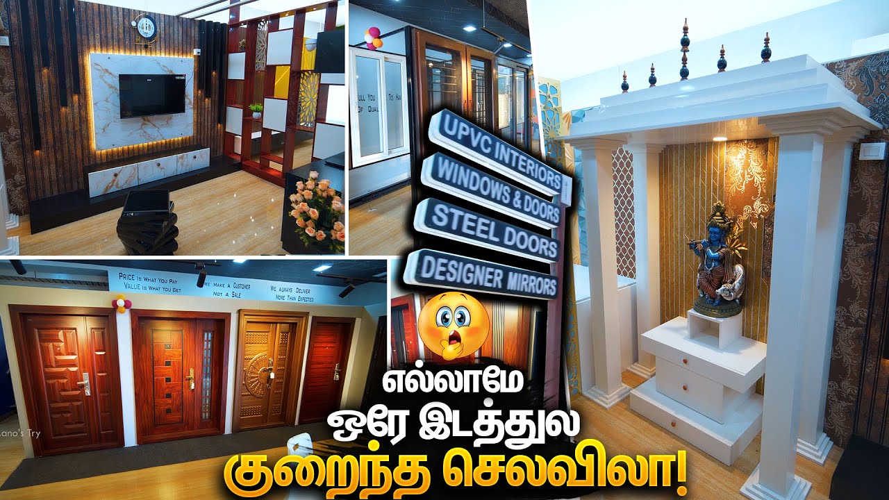 ரூ.350-கே UPVC Interior & UPVC Windows-ஆ😲& Steel Doors in One Showroom | Mano's Try Tamil