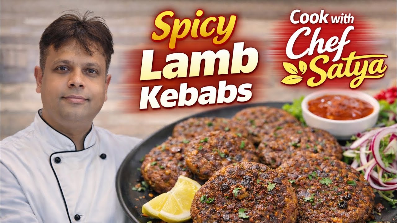 Spicy Lamb Kebab Ramzan Special By:Chef Satya #ranveerbrar  #youtube #youtubeshorts #sanjeevkapoor 
