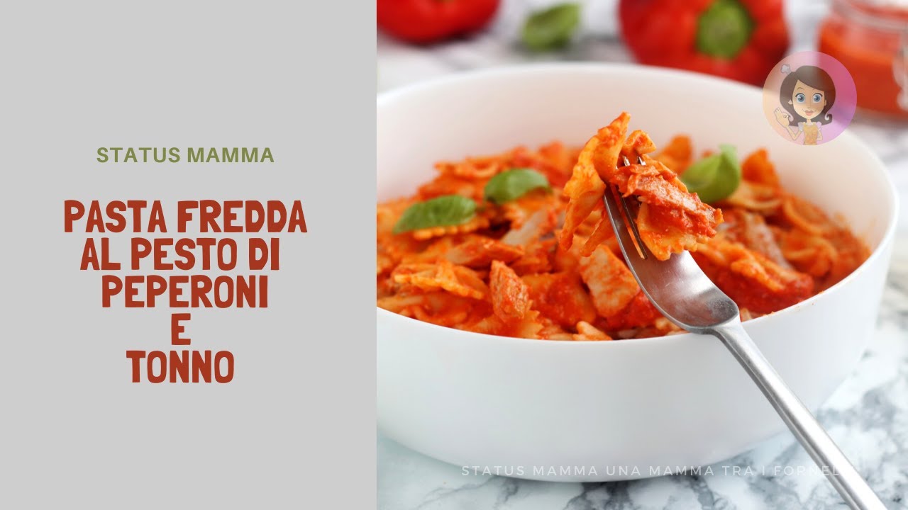 PASTA FREDDA CON PESTO DI PEPERONI cremosissima!!