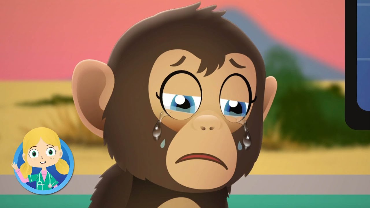 Kwame The Chimpanzee Visits Doctor Poppy On Safari | Animals For Kids | Cartoon Animals