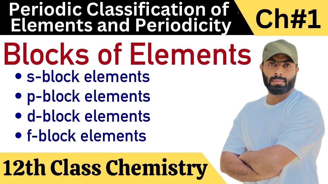 L-5.  Blocks of elements | s, p, d, f block elements | Modern periodic table | 12th class chemistry