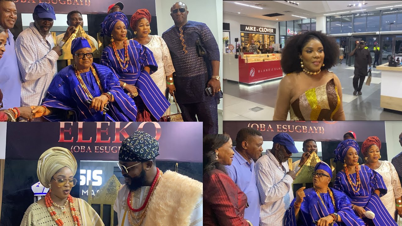 ELEKO ESUGBAYI: Iyabo Ojo, Jide Kosoko, Bidemi Kosoko stunningly arrived ELEKO movie premiere.