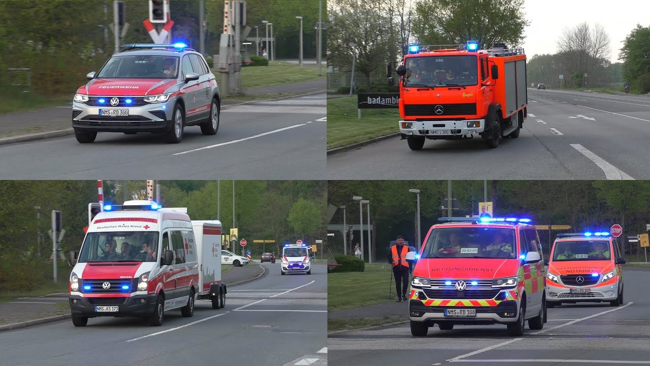 Feuer auf Recyclingbetrieb | Feuerwehr + Rettungsdienst Neumünster sowie RKISH im Großeinsatz