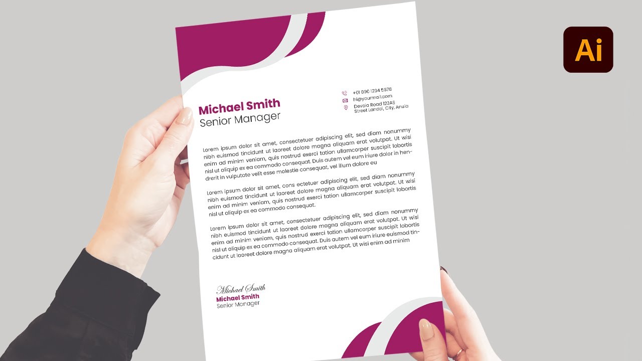 Letterhead Design Adobe Illustrator