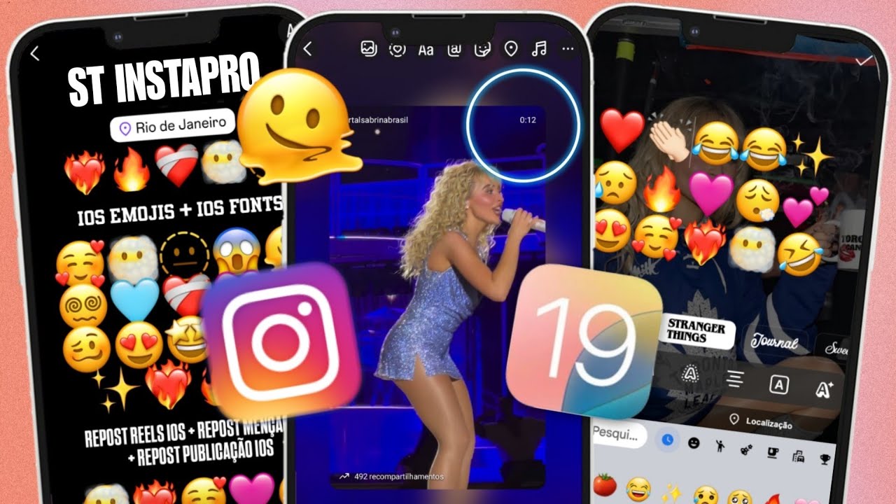 ST INSTAPRO ATUALIZADO 2025 INSTAGRAM estilo IPHONE com EMOJIS IOS + FONTES IOS + REPOST REELS IOS 🔥