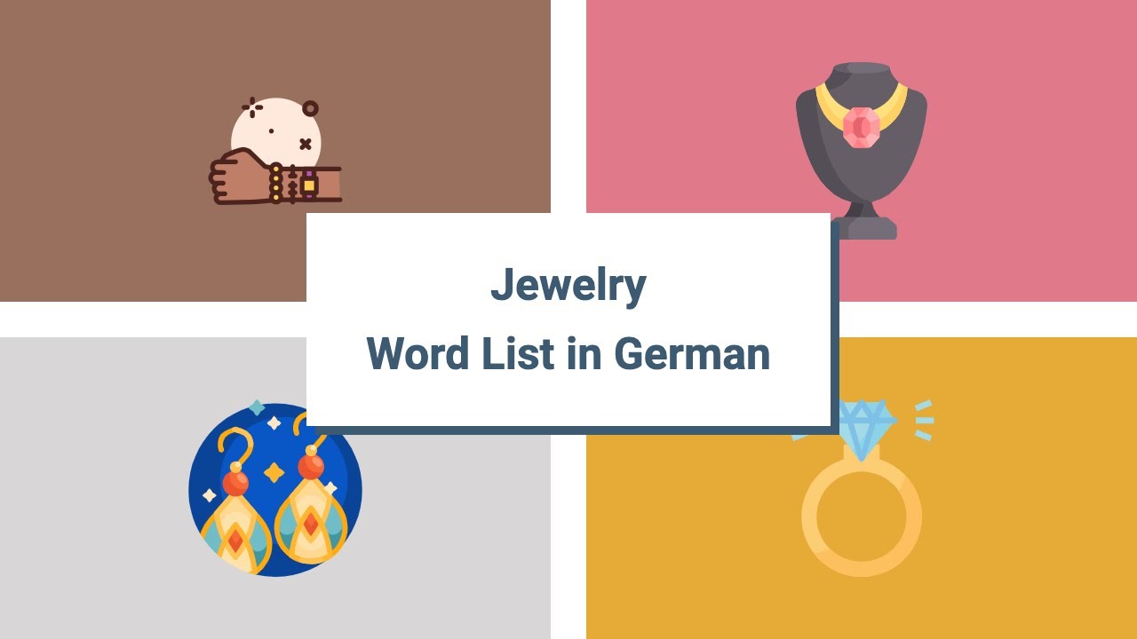 Learn German Jewelry Words, Gems & Gemstone Vocabulary [25 words in 2 mins]