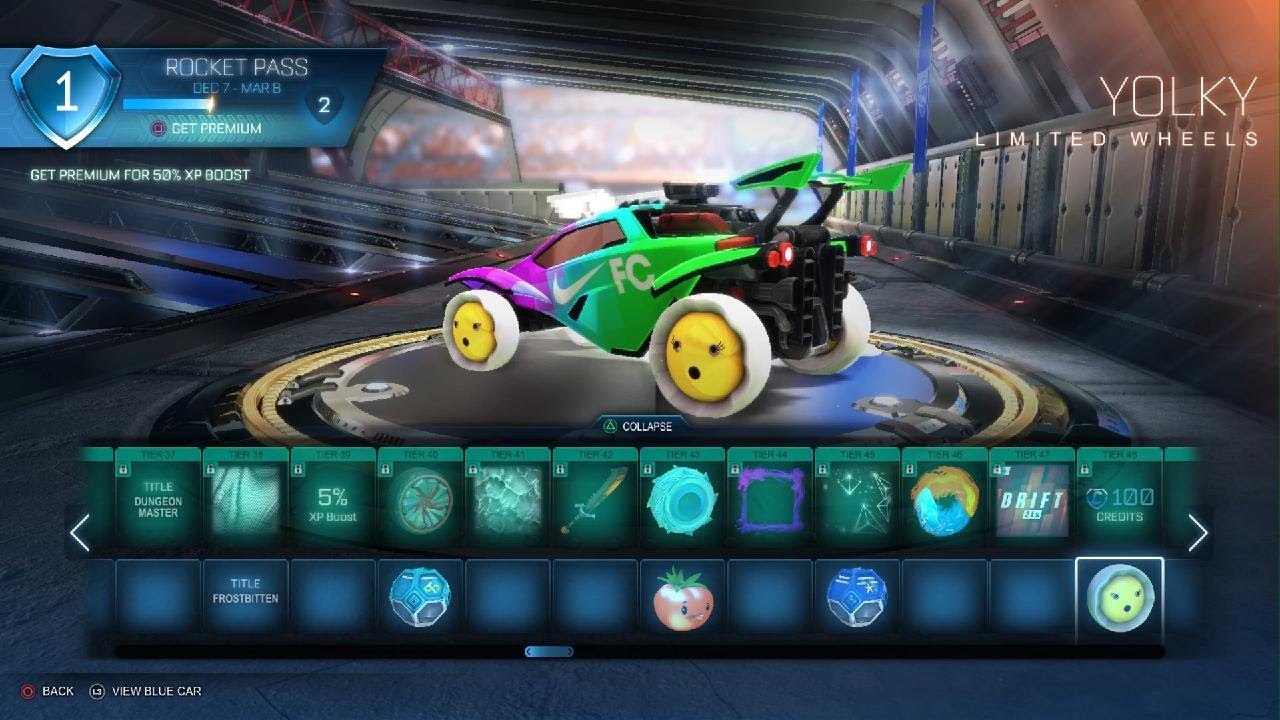 Rocket League Season 9 Rocket Pass Tiers 1-100